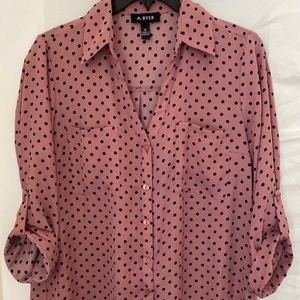 Pink light weight blouse by A. Byer